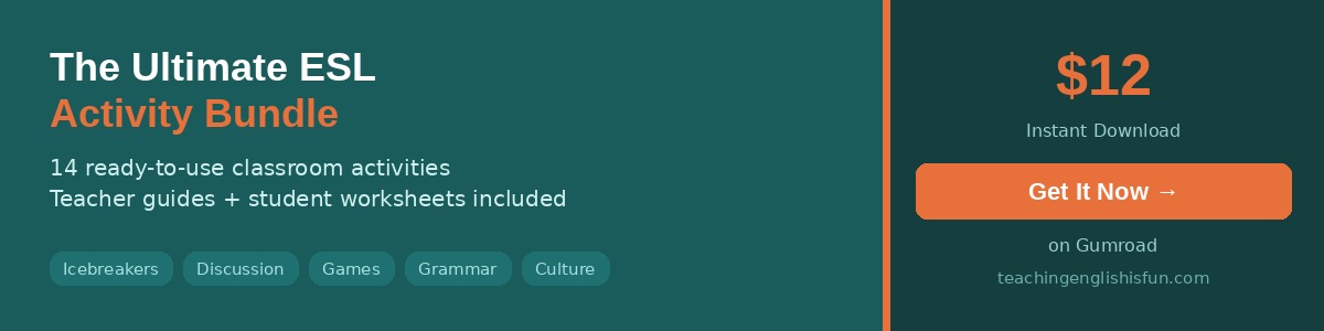 Ultimate ESL Activity Bundle